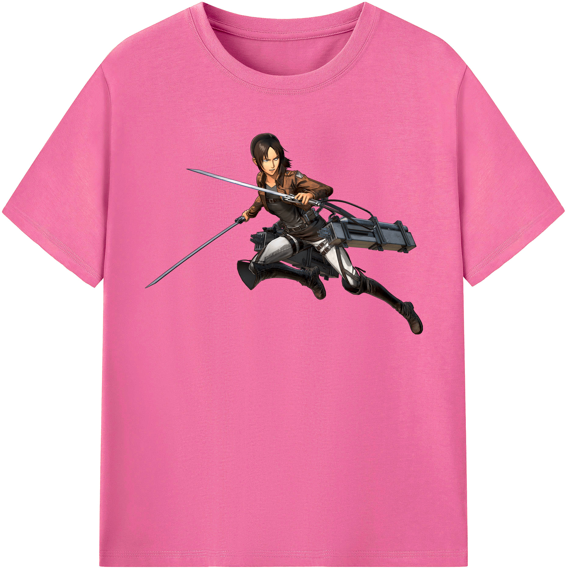 （画像用） 進撃の巨人 Attack on Titan レディースカジュアルプリントTシャツ（綿100％）